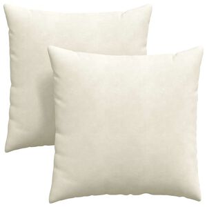 vidaXL Sofakissen 2 St&uuml;ck Creme 80 x 80 cm Cordstoff