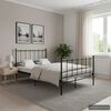 vidaXL Bett Schwarz Metall 120x200 cm