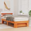 vidaXL Bettrahmen Wachsbraun 75 x 190 cm Massives Kiefernholz