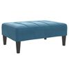 vidaXL Schlafsofa 2-Sitzer mit Fu&szlig;hocker Blau Samt