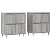 vidaXL Sideboards 2 Stk. Grau Sonoma Holzwerkstoff