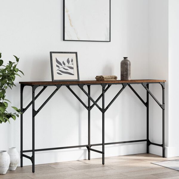 vidaXL Konsolentisch Braun Eichen-Optik 140x29x75 cm Holzwerkstoff