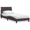 vidaXL Bett mit Matratze "Hanko" Dunkelbraun 80x200 cm Stoff