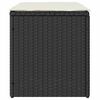 vidaXL Gartenhocker mit Kissen 2 Stk. Schwarz 40x40x43 cm Poly Rattan