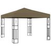 vidaXL Pavillon 3x3 m Taupe Stoff