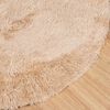 vidaXL Teppich Shaggy Hochflor NAVARRA Beige 120x120 cm Polyester