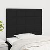 vidaXL Kopfteil Schwarz 100 x 5 x 118/128 cm Stoff