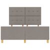 vidaXL Bettgestell mit Kopfteil Taupe 140 x 200 cm Stoff