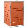 vidaXL M&uuml;lltonnenbox f&uuml;r 1 Tonne 69x77,5x112,5 cm Edelstahl
