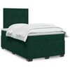 vidaXL Boxspringbett mit Matratze Dunkelgr&uuml;n 120x200 cm Samt