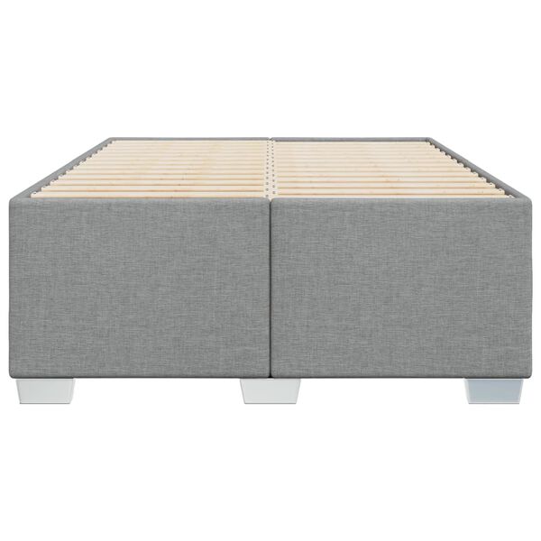 vidaXL Bettgestell ohne Matratze Hellgrau 120x200 cm Stoff