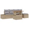 vidaXL Garten Essgruppe mit Kissen 6 pcs Beige und Grau