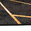 vidaXL Teppich Waschbar Schwarz und Golden 160x230 cm Rutschfest