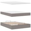 vidaXL Ottomane Bett mit Matratze & LEDs Taupe 140x200 cm Stoff
