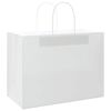vidaXL Papiertragetaschen 250 Stk. mit Henkeln Wei&szlig; 32x17x25 cm