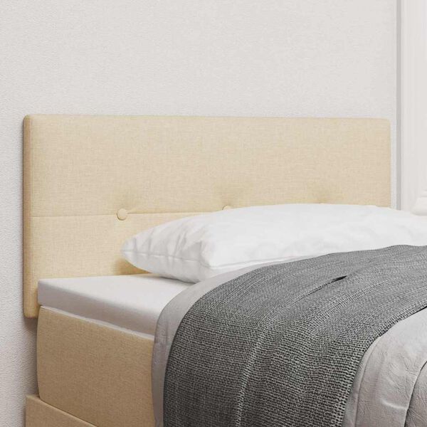 vidaXL Kopfteil mit Kopfteil Creme 80 cm Kunstleder