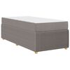 vidaXL Bettrahmen mit Matratze Taupe 100 x 200 cm Stoff