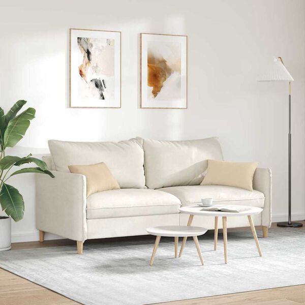vidaXL Sofakissen 2 St&uuml;ck Creme 50 x 30 cm Stoff