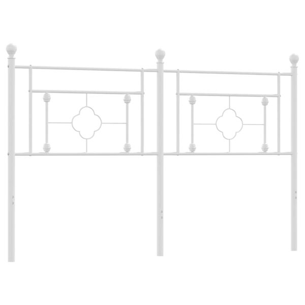 vidaXL Kopfteil Metall Wei&szlig; 160 cm
