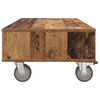 vidaXL Beistelltisch mit R&auml;dern Altholz 90 x 50 x 30 cm Holzwerkstoff