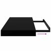 vidaXL Schweberegale 2 Stk. Schwarz 50x23x3,8 cm MDF
