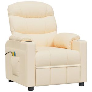 vidaXL Massagesessel Creme Stoff