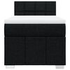 vidaXL Boxspringbett mit Matratze Schwarz 100x200 cm Stoff