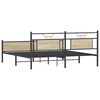 vidaXL Metallbett ohne Matratze Sonoma-Eiche 183x213 cm