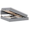 vidaXL Bett mit Stauraum und LED Hellgrau 160 x 200 cm Polyester