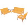 vidaXL Sofagarnitur 3-tlg. Stoff Gelb