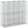 vidaXL Gabionen Hochbeet 2 pcs Silber 170 x 50 x 150 cm