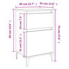 vidaXL Nachttische 2 Stk. Betongrau 40x35x70 cm