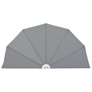 vidaXL Faltbarer Terrassen-Seitenf&auml;cher Grau 160 cm
