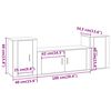 vidaXL 3-tlg. TV-Schrank-Set R&auml;uchereiche Holzwerkstoff