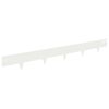 vidaXL Raseneinfassung 30 pcs 100 x 12 cm Stahl Wei&szlig;