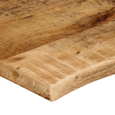 vidaXL Tischplatte 100x60x3,8 cm Baumkante Massivholz Raues Mangoholz