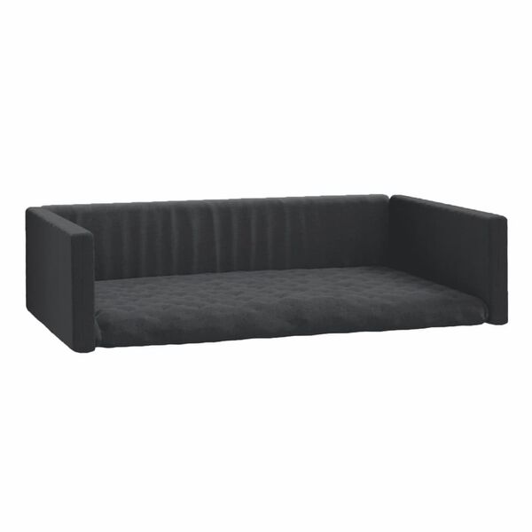 vidaXL Kofferraum-Hundebett Schwarz 90x60 cm Leinenoptik