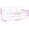 vidaXL 3-Sitzer-Sofa Creme 180 cm Stoff