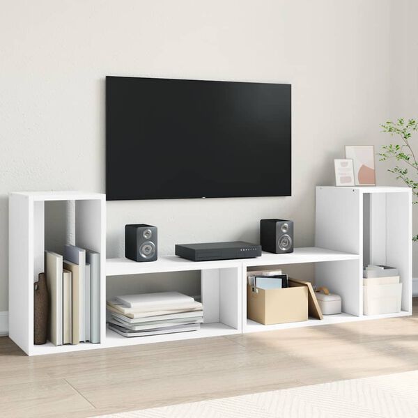 vidaXL TV-Schr&auml;nke 2 Stk. Wei&szlig; 75x30x50 cm Holzwerkstoff