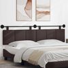 vidaXL H&auml;ngevorderseite Wandmontiert Dunkelbraun 210 x 55 x 5 cm Stoff