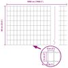 vidaXL Eurozaun Grau 0,6 x 50 m PVC-beschichtetes Eisen