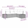 vidaXL Gartensofa-set 4 pcs Beige und Hellgrau Poly-Rattan