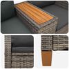 vidaXL Liegebank mit Tisch Grau und Dunkelgrau 126 x 65 x 112 cm