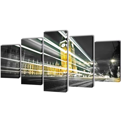 Bilder Dekoration Set London Big Ben 100 x 50 cm