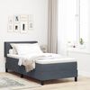 vidaXL Boxspringbett mit Matratze Dunkelgrau 200 x 90 cm Polyester