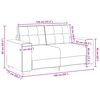 vidaXL | Zweisitzer-Sofa | mit Kissen Creme Stoff