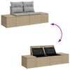 vidaXL Garten-Sofa-Set mit Kissen 7 pcs Beige und Hellgrau