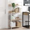 vidaXL B&uuml;cherregal 4 Regalb&ouml;den Eiche 60&times;27,6&times;124,5 cm Holzwerkstoff