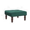 vidaXL Hocker Dunkelgr&uuml;n 60x60x36 cm Samt