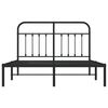 vidaXL Bettgestell mit Kopfteil Metall Schwarz 140x200 cm